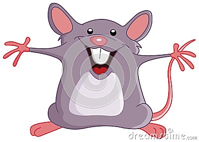 Happy mouse Vector Illustration