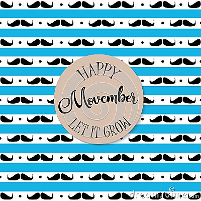 Happy movember banner Vector Illustration