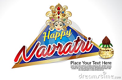 Happy navratri celebration background Cartoon Illustration