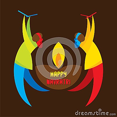 Happy navratri festival design Vector Illustration