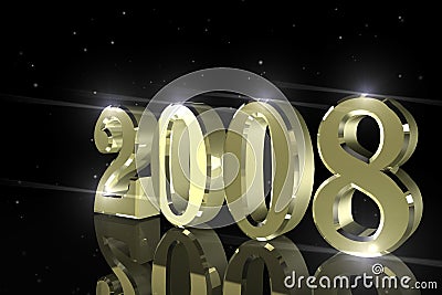 Happy New Year, 2008 Stock Photo