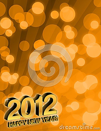 Happy New Year 2012 Vector Illustration