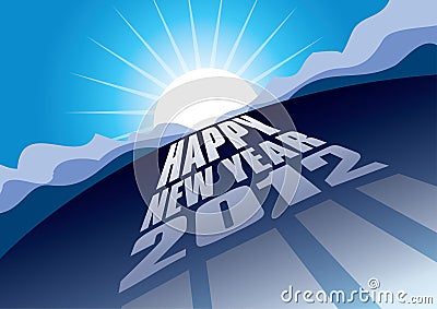 Happy New Year 2012 Stock Photo