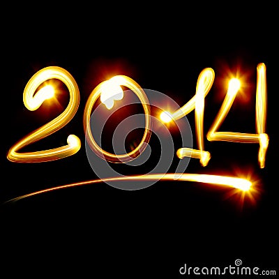 Happy new year 2014 Stock Photo