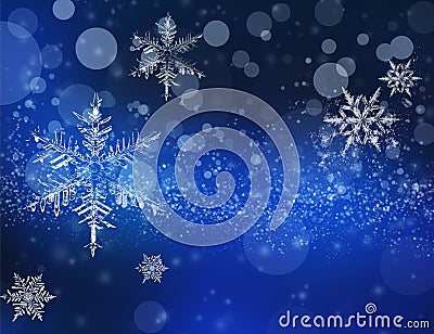 Snowflake at night, new year's, Christmas, invitation, sale banner concept Stock Photo