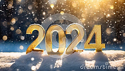 Happy New Year 2024 Stock Photo