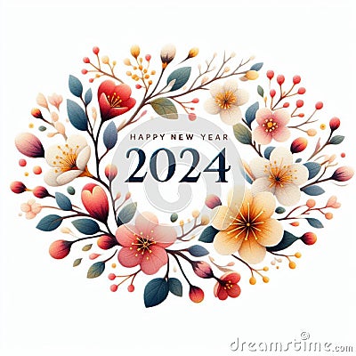 Happy New year 2024 Stock Photo
