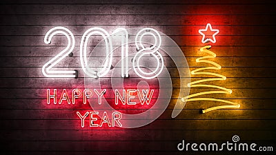 2018 Happy New Year 2018 Stock Photo