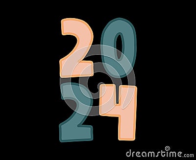 Happy New Year 2024 Abstract Graphic Design Vector Vector Illustration