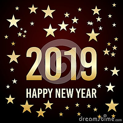 Happy new year 2019 Stock Photo