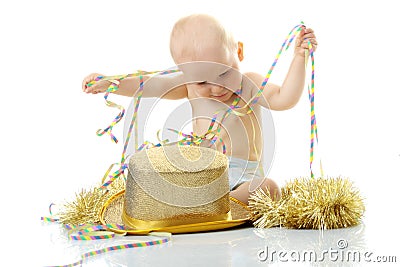 Happy New Year Baby Stock Photo