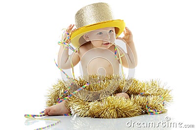 Happy New Year Baby Stock Photo