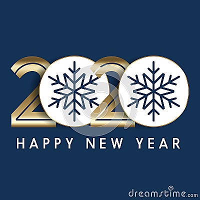 Happy New Year background with decorative numbers Vector Illustration