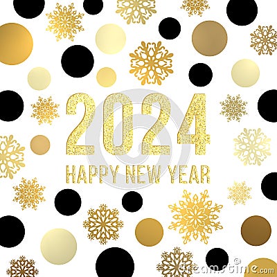 2024 Happy New Year background. Vector Illustration