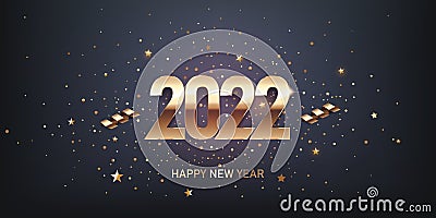 Happy New Year 2022 Vector Illustration