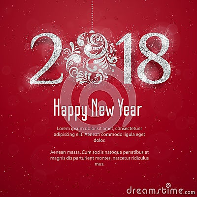 2018 Happy New Year Background Vector Illustration