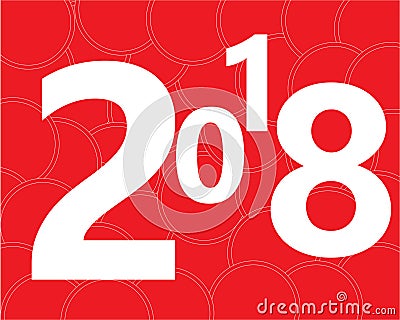 Happy New Year 2018 Vector Illustration