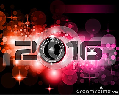 2016 Happy New Year Background for your Club Parties Vector Illustration