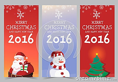 Happy New Year 2016 Banner Design Vector Illustration
