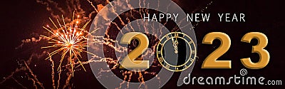 Happy New Year 2023 banner Stock Photo