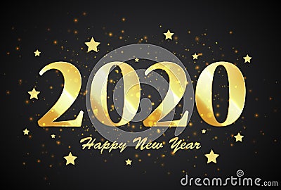 2020 Happy New Year banner Vector Illustration