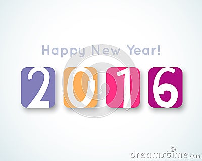 Happy New Year 2016 banner. Vector illustration Vector Illustration