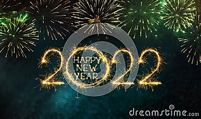 Happy New Year 2022 Stock Photo