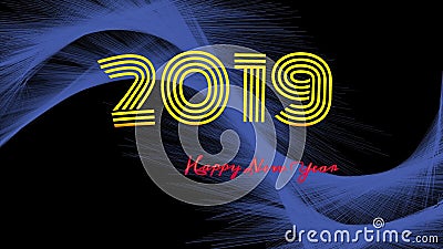 2019 HAPPY NEW YEAR BACKGROUND Stock Photo