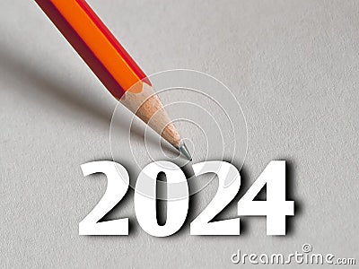 Happy New Year - 2024 Business And Office. Stock Photo