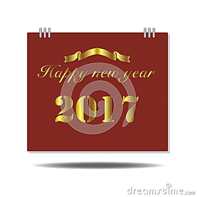 Happy New Year 2017 Calendar Stock Photo