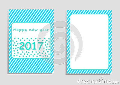 Happy new year 2017 card, vector, illustration, copy space for text Vector Illustration