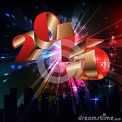 2015 happy new year Vector Illustration