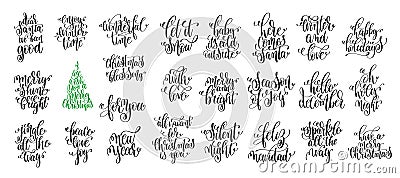 Happy new year celebration holidays hand lettering quotes Vector Illustration