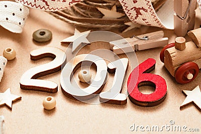 Happy 2016 New Year Stock Photo