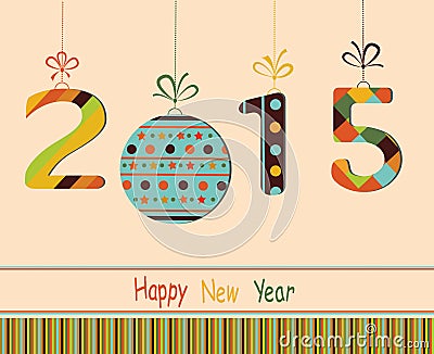 Happy New Year 2015. Vector Illustration