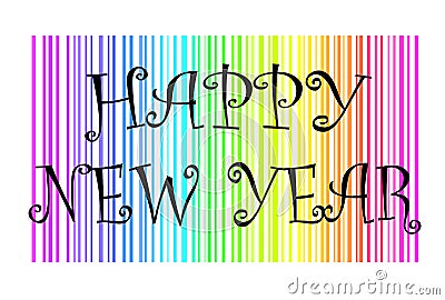 Happy New Year with colorful background Stock Photo