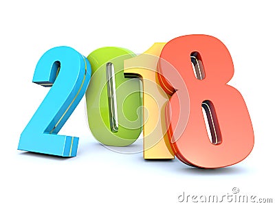 Happy New Year 2018 Stock Photo