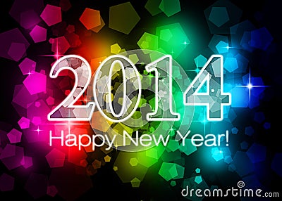 2014 Happy New Year Stock Photo