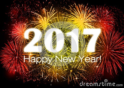 2017 Happy New Year Stock Photo