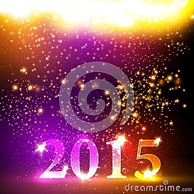 Happy new year 2015 colorful celebration Vector Illustration