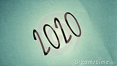 2020 happy new year concept background, 2020 text written on center in grayscal background textrue Stock Photo