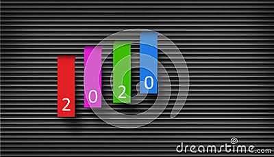 Happy New Year 2020 Concept Series Stock Photo