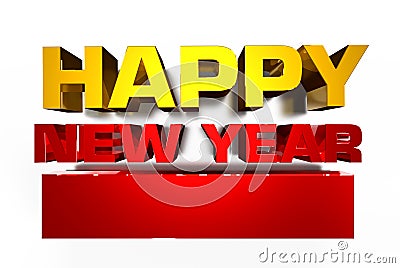 Happy new year 2019 3d. Stock Photo