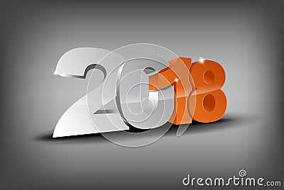 Happy new year 2018 Vector Illustration