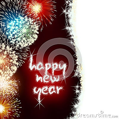 Happy new year firework fireworks Stock Photo