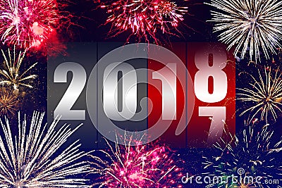 Happy New Year 2018 Stock Photo