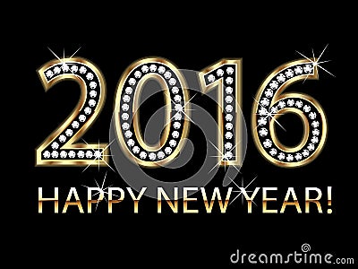 2016 Happy new year Vector Illustration