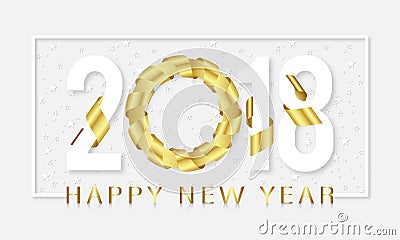 2018 Happy New Year Vector Illustration