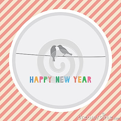 Happy new year greeting card12 Vector Illustration