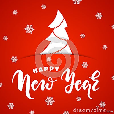 Happy New Year greeting card Vector Illustration